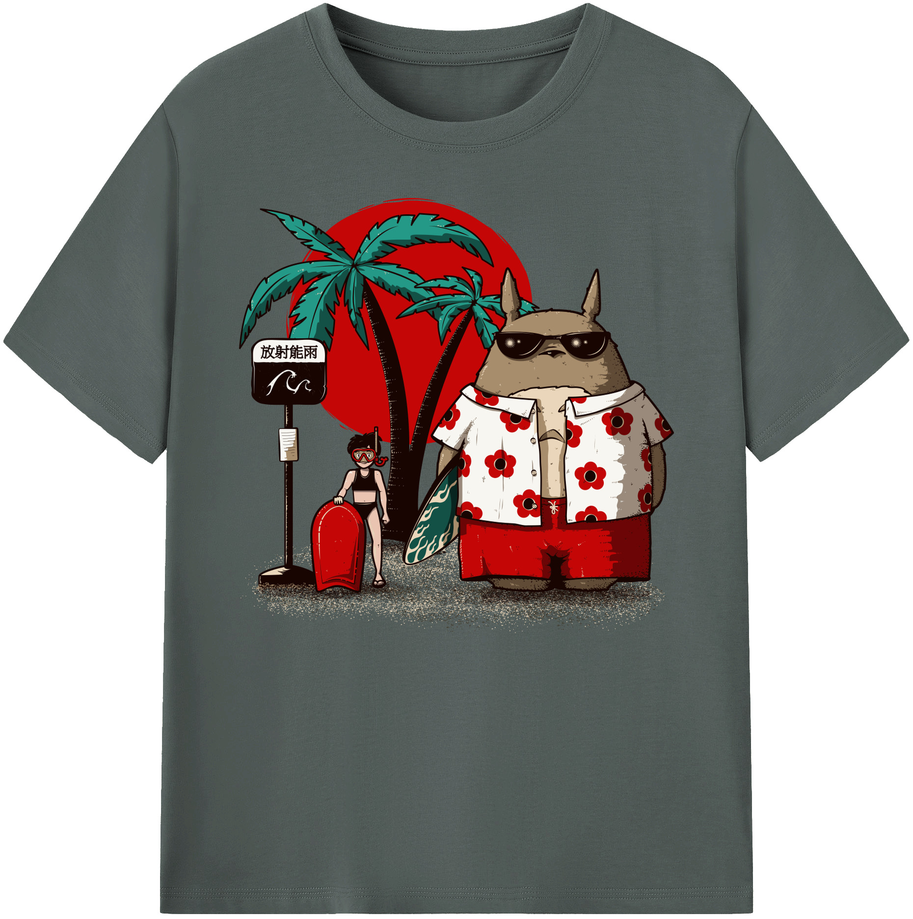（画像用） となりのトトロ 草壁メイ 草壁サツキ My Neighbor Totoro Satsuki Kusakabe Mei Kusakabe 綿100％ メンズ半袖Tシャツ｜肌触りやわらか＆通気性